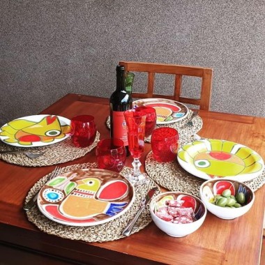 Piatto Tondo ceramiche de simone Panarea mise en place Piatto Tondo ceramiche de simone Panarea mise en place